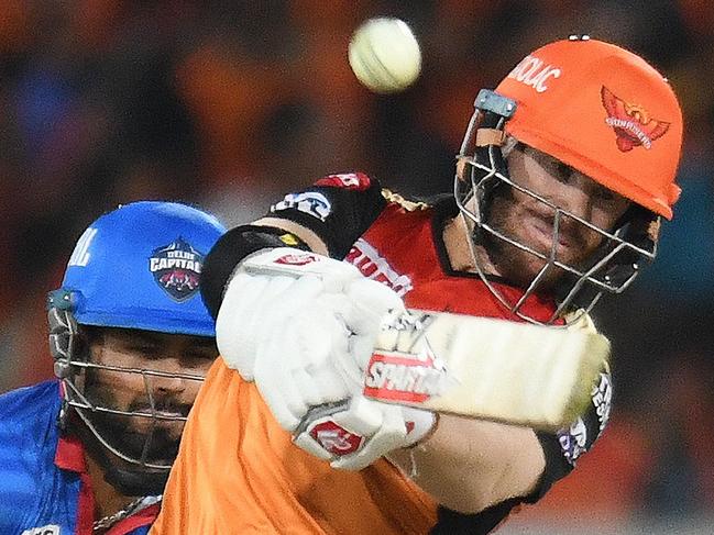 Warner has been in impressive form for Sunrisers Hyderabad in the Indian Premier League. Picture: AFP 