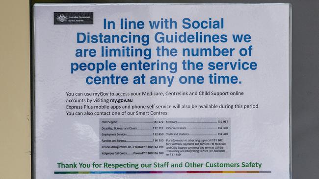 Centrelink at Nerang. Still no mention of that mysterious CRN. Picture: Jerad Williams