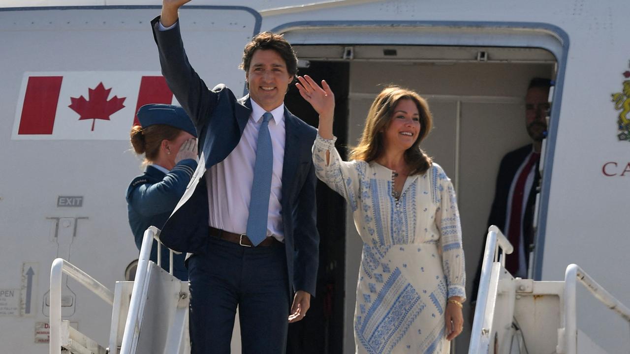 Justin Trudeau and Sophie Grégoire Trudeau at Santa Lucia, Mexico, on January 9, 2023. Picture: Claudio Cruz / AFP