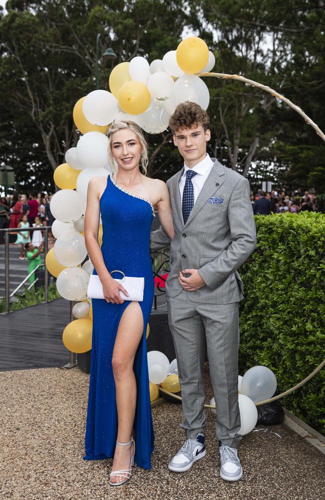 Shyann Bischof-Wallin and Christian Jorgensen at Centenary Heights State High School formal at Picnic Point, Friday, November 15, 2024. Picture: Kevin Farmer