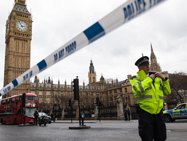 The area was quickly locked down. Picture: Jack Taylor/Getty Images