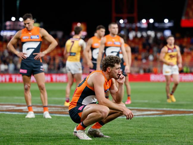 Brisbane came from the clouds to stun GWS in the semi-finals. Picture: Dylan Burns/AFL Photos via Getty Images)