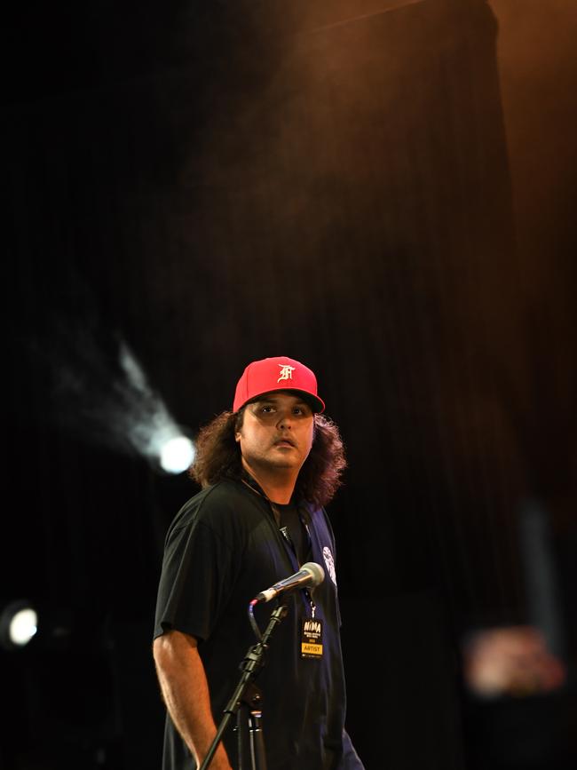 Birdz performs at the 2022 National Indigenous Music Awards. Picture: (A)manda Parkinson