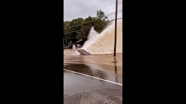 Burst Pipe Shoots Water 175 Feet in Waterbury, Connecticut