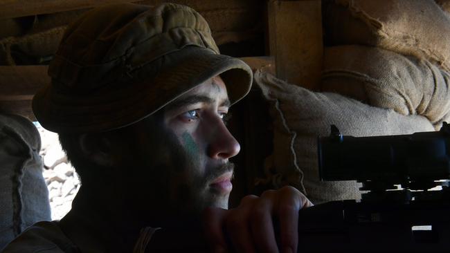 Exercise Brolga Run at the Townsville Field Training Area at High Range. Soldiers from 3CER build a Brigade Command Post bunker. Sapper Kye Lindley. Picture: Evan Morgan