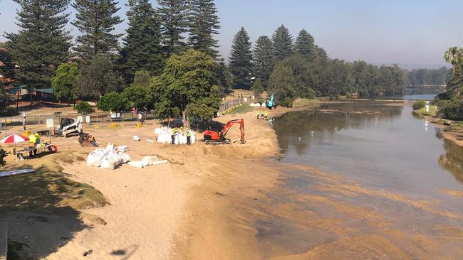 Manly Lagoon is currently undergoing major works. Picture: Julie Cross