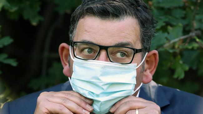 Victorian Premier Daniel Andrews holds a press conference during a Covid lockdown. Picture: NCA NewsWire/David Crosling