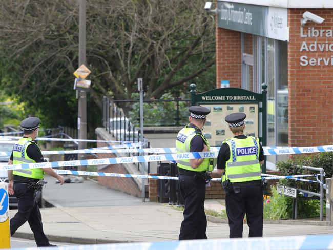 Police cordon off an area after Jo Cox, 41, Labour MP for Batley and Spen, was shot and stabbed by an attacker at her constituency. Picture: Getty