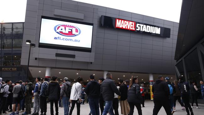 Marvel Stadium was on Wednesday afternoon named as an exposure site.