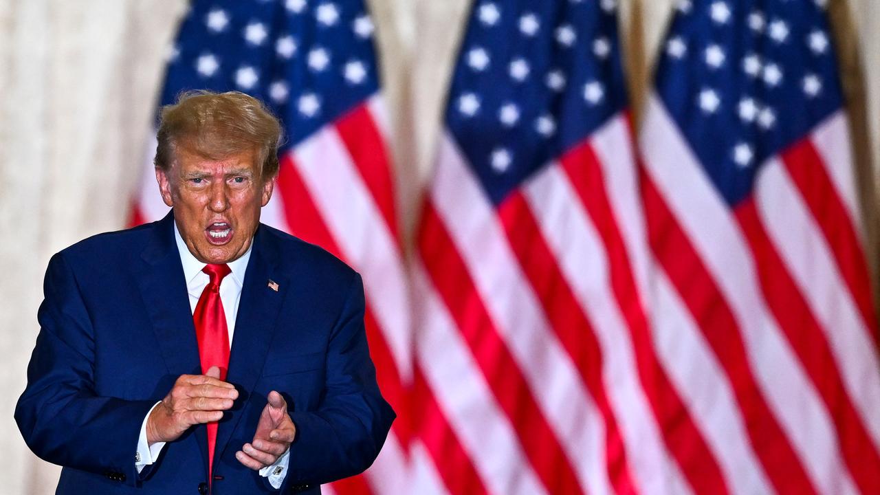 Former US president Donald Trump at his Mar-a-Lago estate in Palm Beach, Florida (Photo by CHANDAN KHANNA / AFP)