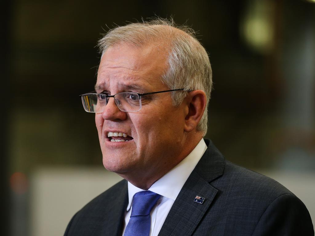 Scott Morrison said the new trade deal would save Australian households and businesses around $200m a year. Picture: NCA NewsWire / Gaye Gerard