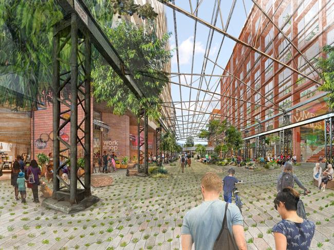 Artists impression of developer Rent-to-Live Co.'s plans for a $1.5bn housing precinct in Marrickville Picture: Supplied