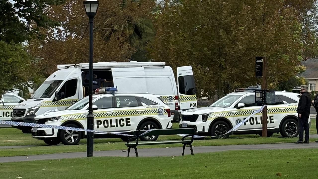 Large police presence remains after man dies on walking path