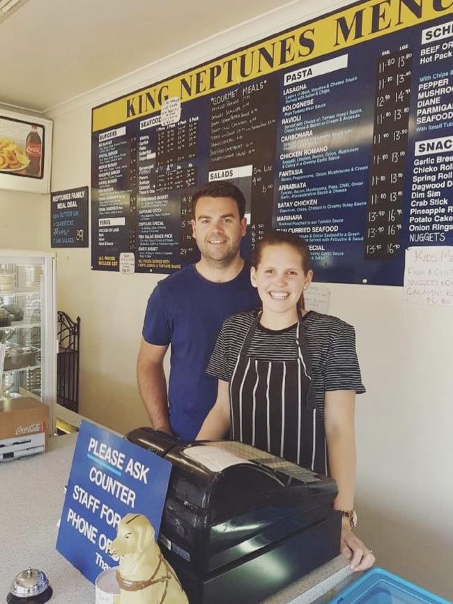 King Neptune's previous owners, Tim and Emma Lally.