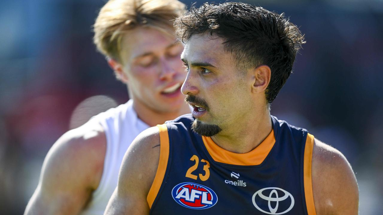 Izak Rankine at Crows training on Friday. Picture: Mark Brake