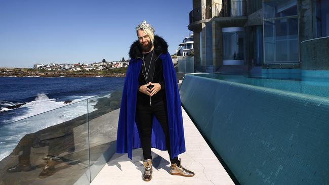 Schebesta in his "Castle by the Sea" at South Coogee. Picture: John Appleyard