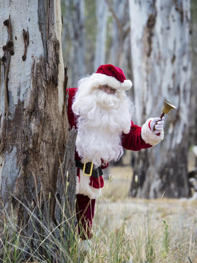 Shepparton's Steve Neff dresses up as Santa Claus each year and volunteers at hospitals, schools, disability centres, as well as aged care and shopping centres. Picture: ZOE PHILLIPS