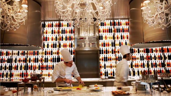 Chefs in La Cuisine, Le Royal Monceau Raffles, Paris.