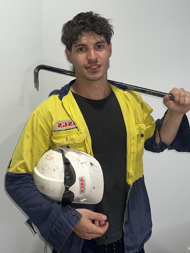 Stavros Kapoulitsas now 24 is a tradie and a TikTok star. Picture: Supplied