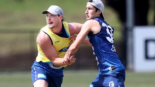 Steven in action during a pre-season training session. Picture: Glenn Ferguson