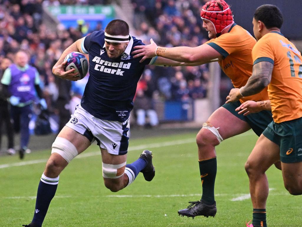 Scotland put an end to the Wallabies’ Grand Slam ambitions at Murrayfield in Edinburgh. Picture: Andy Buchanan/AFP