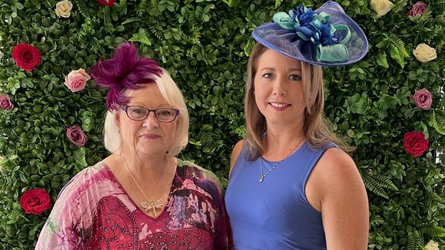 Carole Finucane and Belinda Hill at the Ce.x club in Coffs Harbour for the Melbourne Cup. Picture: Matt Gazy