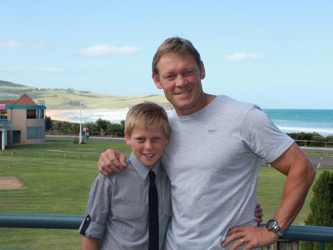 Melbourne Storm's Tyran Wishart and his dad Rod.