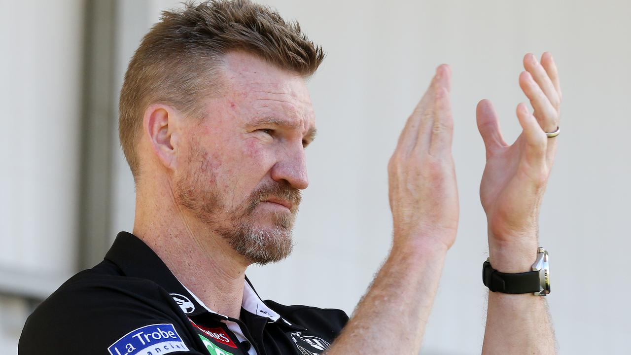 Nathan Buckley has recommitted to Collingwood. Photo: Michael Klein