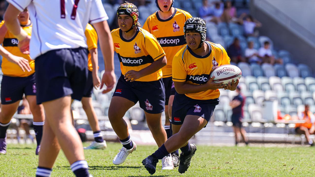 Buildcorp Emerging Reds Cup day one action between South East Queensland's Under-15s and Brisbane White Under-15s. Picture credit: QRU Media/ Erick Lucero.