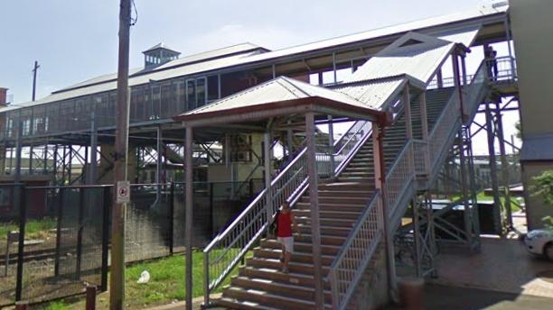 Shannon Petersen has pleaded guilty to urinating on St Mary’s train station (pictured). He will go to hearing over claims he inappropriately touched a teenage girl on a train heading to the station. Picture: Google.