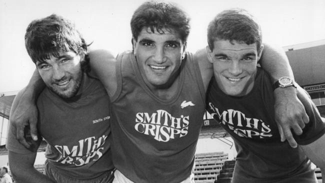 Les Davidson, Mario Fenech and Ian Roberts during their Souths days.