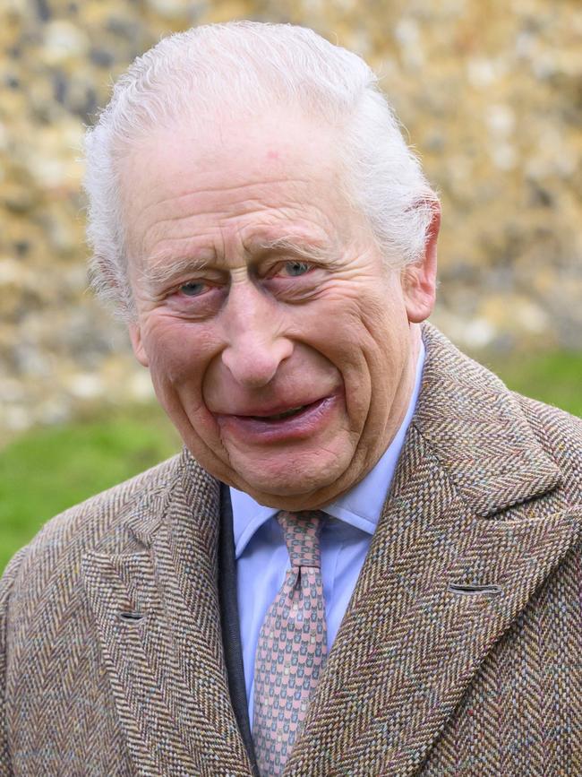 King Charles arrives at church for Sunday service late last month. Picture: Tim Rooke/SIPA/MEGA