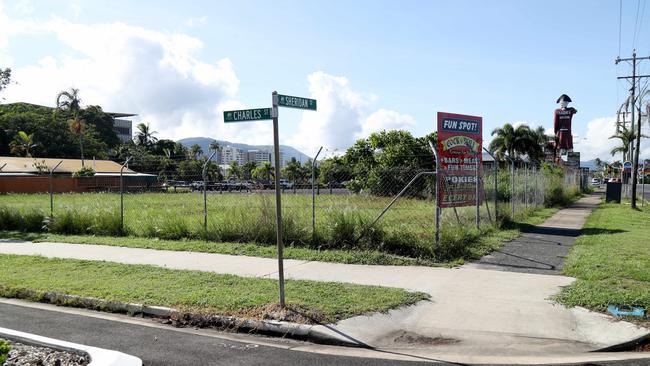 The land for a university hospital at the corner on Charles and Sheridan Streets has been secured. Picture: Stewart McLean