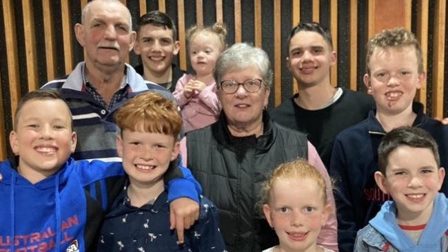 Diny and Graham Schutz now share two children and eight grandchildren. Picture: Supplied