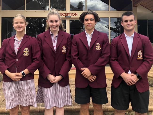 Captains Isla Shepherd and Joseph Boothroyd (centre) with vice captains Mia Ararat and Bailey Daffy. Picture: Mark Hamilton