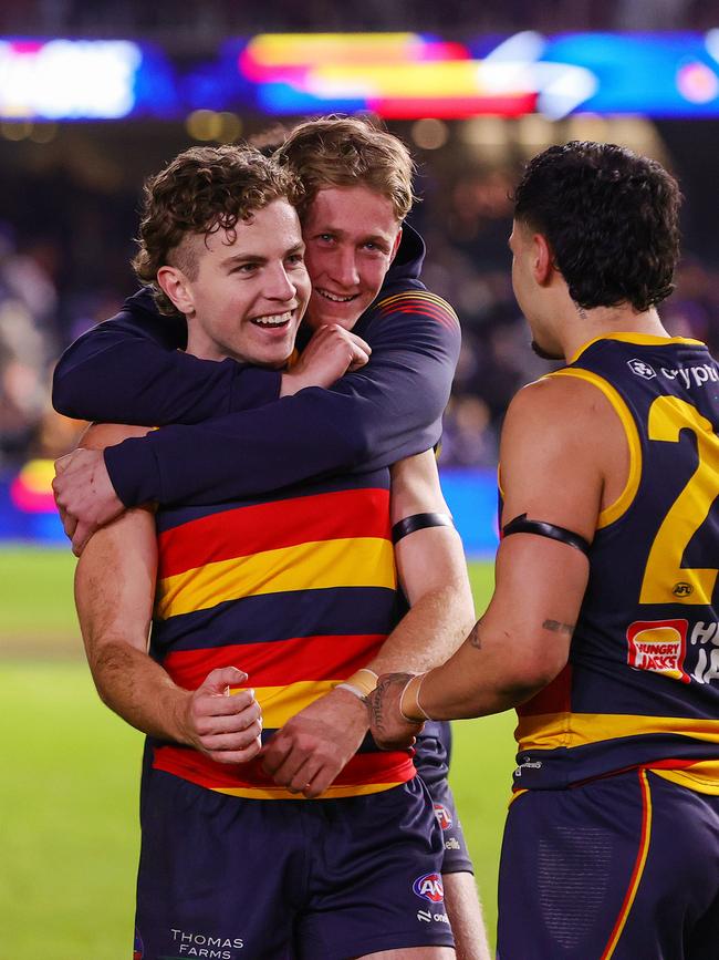 Zac Taylor came on as the sub in Adelaide’s win over GWS. Picture: Sarah Reed/AFL Photos via Getty Images.