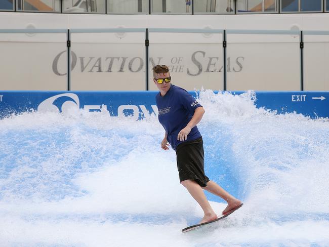 The FlowRider surfing simulator. Picture: Sam Rosewarne