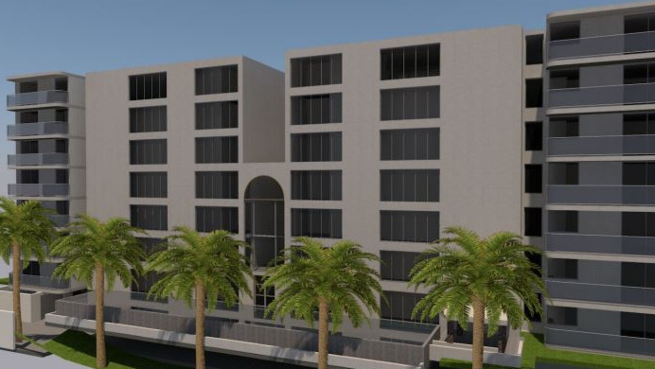 Renders of a 26-unit complex proposed for a corner block at Canberra Tce, Caloundra, by Karam Boutique Developments.