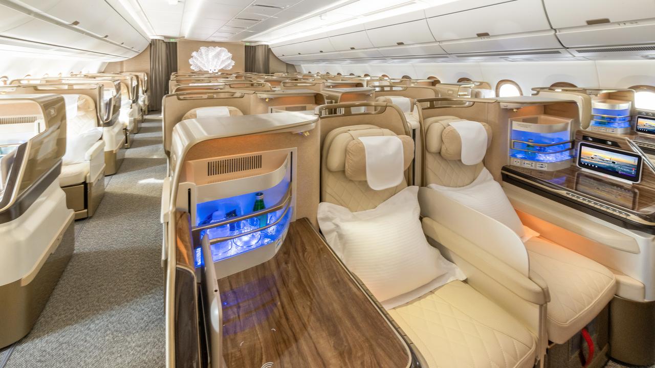 It has 32 next-generation Business Class lie-flat seats in a 1-2-1 configuration.