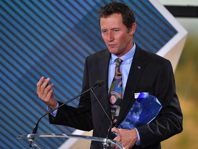 2020 Local Hero winner Bernie Shakeshaft during the 2020 Australian of the Year Awards in Canberra. Picture: AAP Image/Mick Tsikas