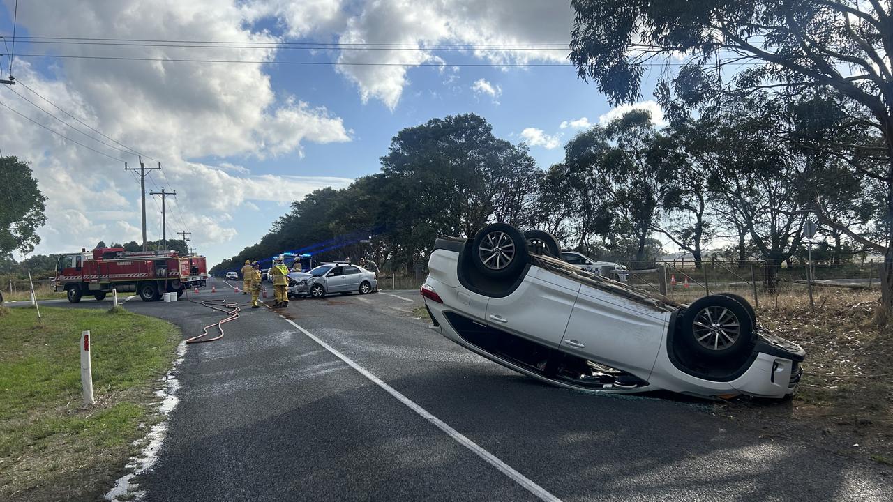 Emergency services at the Mannerim scene. Picture: Brad Fleet.