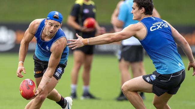 Dom Tyson at North Melbourne open training. Picture: Jay Town