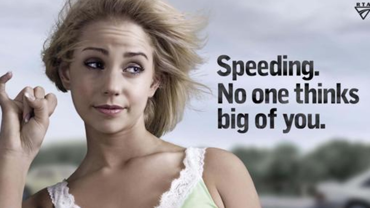 Road safety billboards like the ones from the 2007 ‘Pinky’ campaign may immediately help drivers be less distracted. Picture: RTA