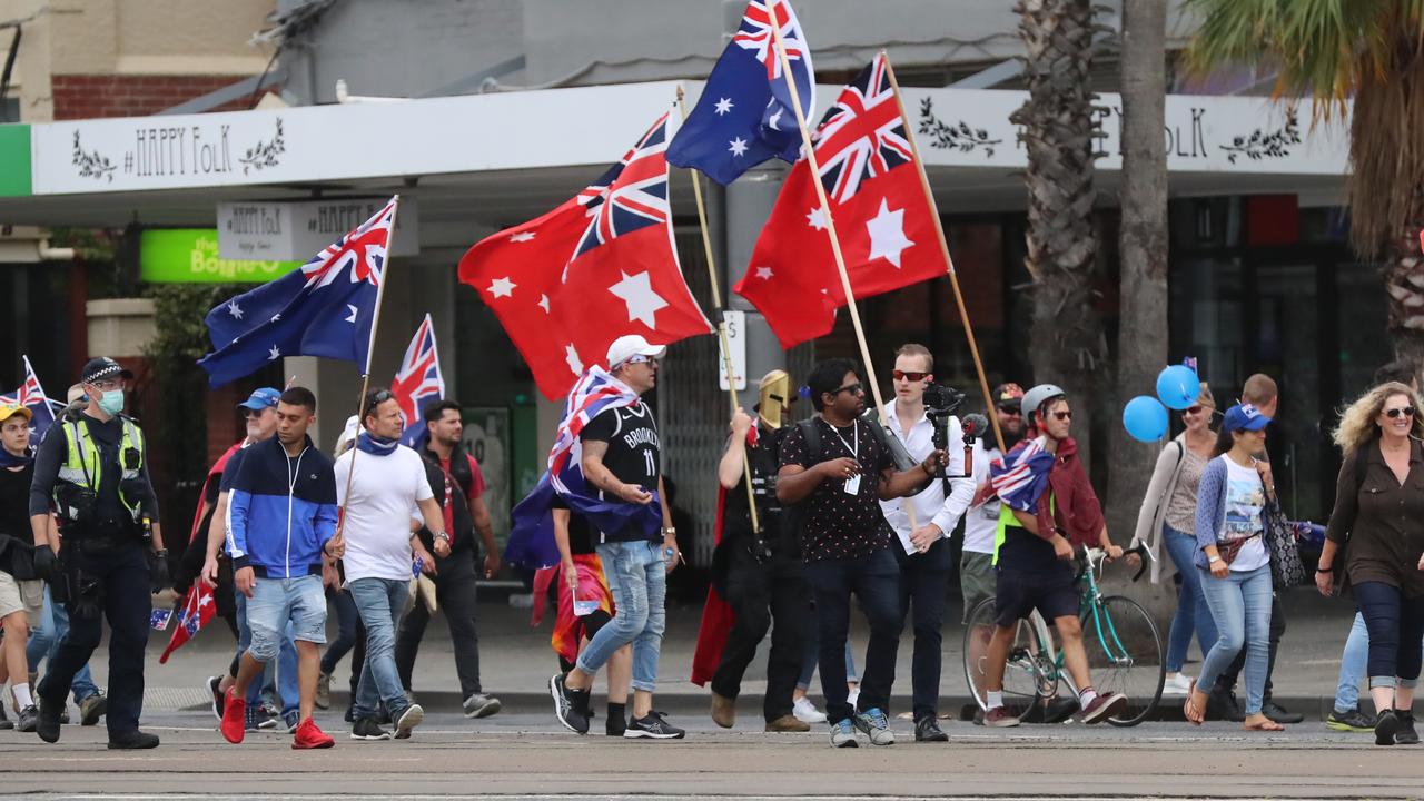 Invasion Day rallies were held across Australia today. Picture: Alex Coppel.