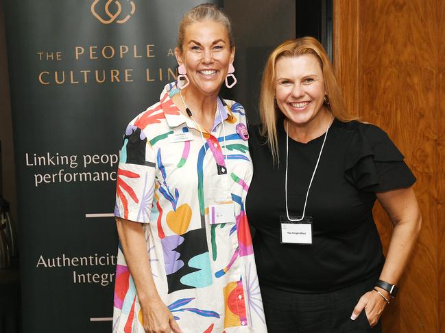 Jools Munro and Rae Knight-Wsol at the NQ Women's Leadership Forum in Townsville. Picture: Shae Beplate.