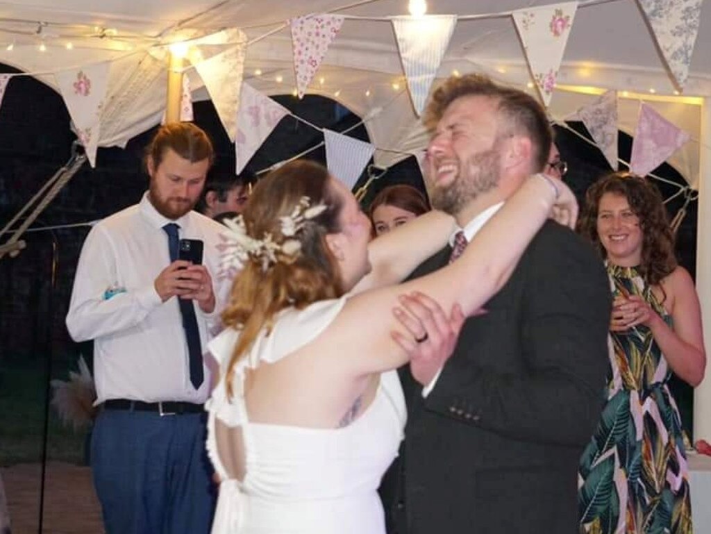 A newlywed couple were left horrified after their videographer accidentally sent them footage of himself insulting wedding guests. Picture: SWNS