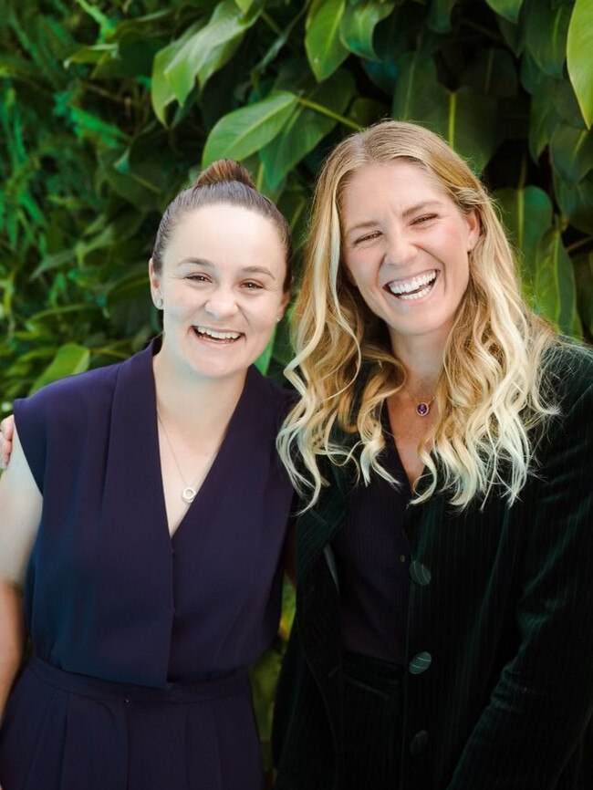 Stephanie Louise Gilmore, Australian professional surfer and eight-time world champion on the Women's WSL World Tour. Pictured with Ash Barty Picture: Supplied