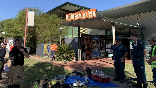 Emergency services at Outback at Isa, Mount Isa on Saturday, May 9, 2020. Photo: Danielle Slade