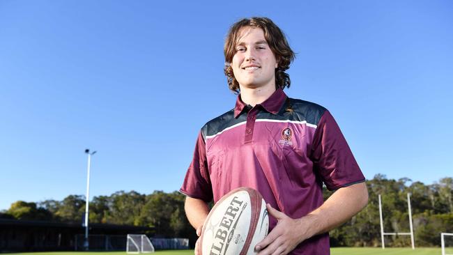 Saxon Thompson has been selected in the Australian Barbarians Schoolboy rugby union side. Picture: Patrick Woods.