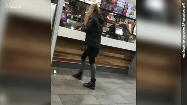 Girl goes berserk at Adelaide KFC